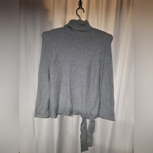 Simply Vera Vera Wang Ribbed Gray Turtleneck Sweater